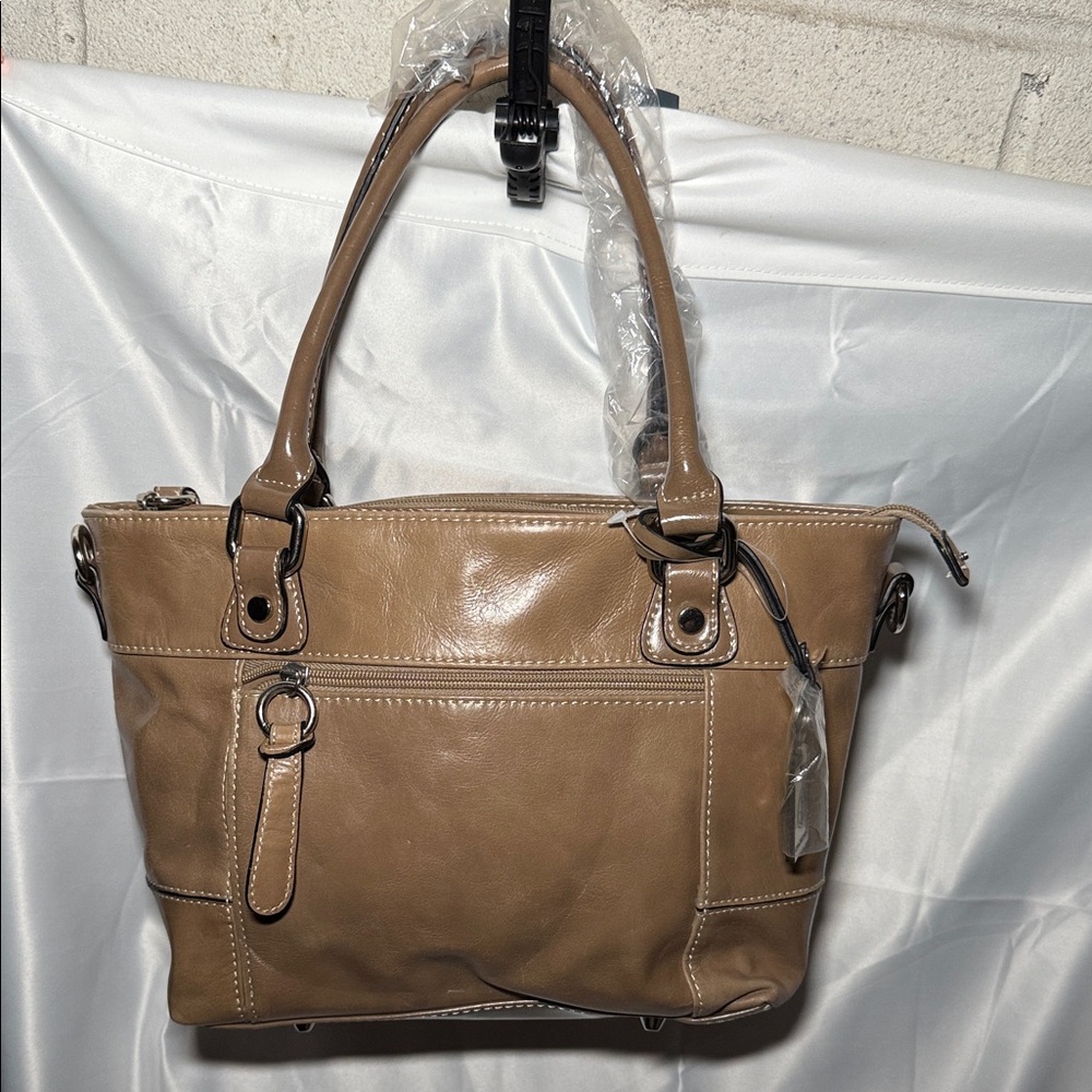 Giani Bernini Taupe Leather Tote